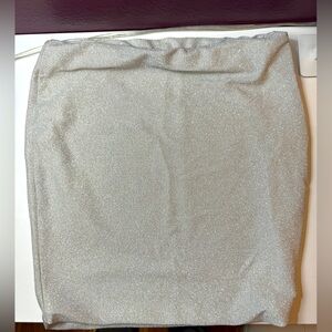 Silver mini skirt. Little sparkle. No tags. Never used.